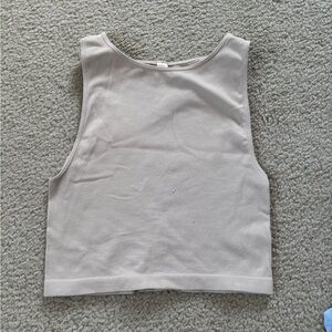 Women's Cream Sleeveless Top